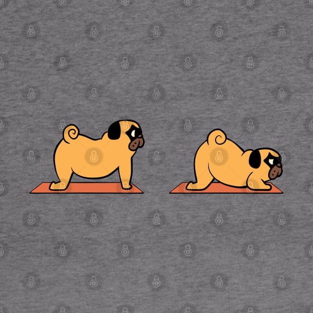 Pug Yoga Eight Limbed by huebucket